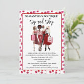 お飲み物とショッピング ポップアップストア チェリー ご招待 招待状 (スタンド正面)