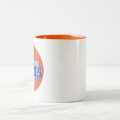 お飲み物の一つお気に入りのテキサス州スタイル。 ツートーンマグカップ (中央)