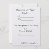 お飲み物へのご招待 - メタリックペーパー 招待状 (裏面)