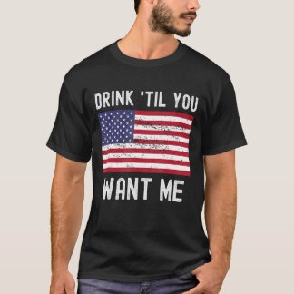 お飲み物まで私に一致するカップルAmerican Fl Tシャツ