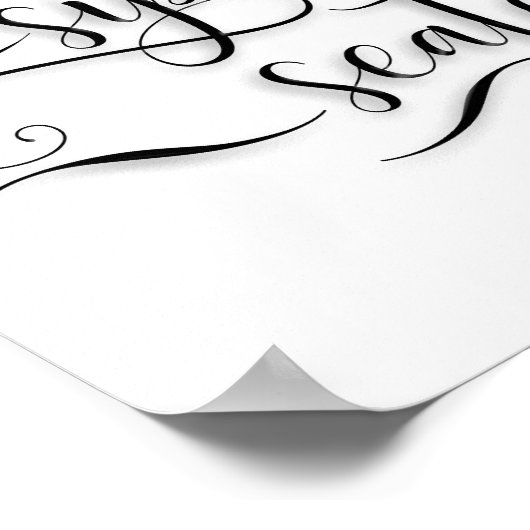 お飲み物をごゆっくりどうぞ - ご着席ください 結婚式 テーブルサイン ポスター (角)