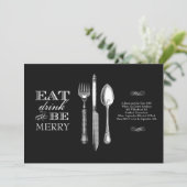 お飲み物、お食事を楽しんで | 黒の招待状 招待状 (スタンド正面)