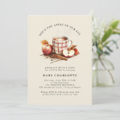 お飲み物＆ご覧ください 水彩 ベビーシャワー 招待状 (スタンド正面)