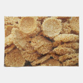 お餅を膨らませた～アジアのお菓子デザート食べ物 キッチンタオル (横)