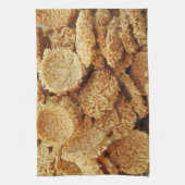 お餅を膨らませた~アジアのお菓子デザート食べ物 キッチンタオル (縦)