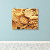 お餅を膨らませた~アジアのお菓子デザート食べ物 キャンバスプリント (インサイチュ (ウッドフロア))