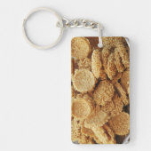 お餅を膨らませた～アジアのお菓子デザート食べ物 キーホルダー (正面)