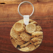 お餅を膨らませた～アジアのお菓子デザート食べ物 キーホルダー (正面)