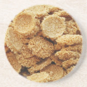 お餅を膨らませた～アジアのお菓子デザート食べ物 コースター (正面)