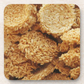 お餅を膨らませた~アジアのお菓子デザート食べ物 コースター (正面)