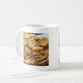 お餅を膨らませた~アジアのお菓子デザート食べ物 コーヒーマグカップ (正面左)