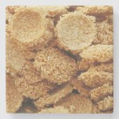 お餅を膨らませた～アジアのお菓子デザート食べ物 ストーンコースター (正面)