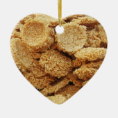 お餅を膨らませた～アジアのお菓子デザート食べ物 セラミックオーナメント (正面)