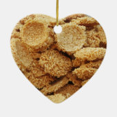 お餅を膨らませた～アジアのお菓子デザート食べ物 セラミックオーナメント (裏面)