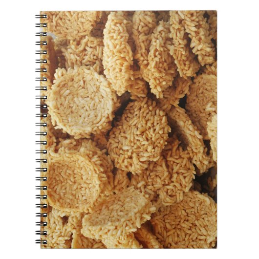 お餅を膨らませた～アジアのお菓子デザート食べ物 ノートブック (正面)