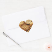 お餅を膨らませた～アジアのお菓子デザート食べ物 ハートシール (封筒)