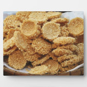 お餅を膨らませた～アジアのお菓子デザート食べ物 フォトプラーク (正面)