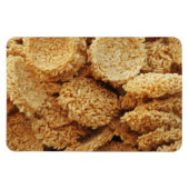 お餅を膨らませた～アジアのお菓子デザート食べ物 マグネット (横)