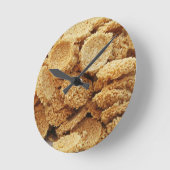 お餅を膨らませた~アジアのお菓子デザート食べ物 ラウンド壁時計 (傾斜)