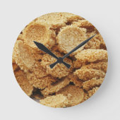 お餅を膨らませた～アジアのお菓子デザート食べ物 ラウンド壁時計 (正面)