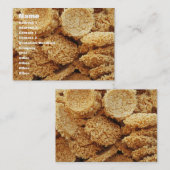 お餅を膨らませた~アジアのお菓子デザート食べ物 名刺 (正面/裏面)