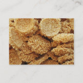 お餅を膨らませた~アジアのお菓子デザート食べ物 名刺 (裏面)