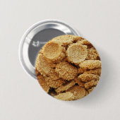 お餅を膨らませた～アジアのお菓子デザート食べ物 缶バッジ (正面&裏面)