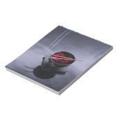 お香を丼の上に焚く花びら ノートパッド (回転)