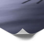 お香を丼の上に焚く花びら ポスター (角)