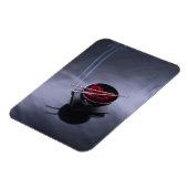 お香を丼の上に焚く花びら マグネット (左側)