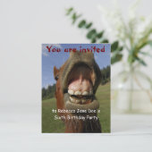 お馬さんとロバの誕生日パーティー招待状 招待状 (スタンド正面)