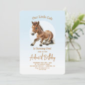 お馬さんの誕生日おめでとう 1歳 招待状 (スタンド正面)