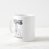 お馬鹿で静かで面白いマグカップ コーヒーマグカップ (正面左)