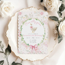 お馬鹿なガチョウのブッシュピンクの女の子のお誕生日