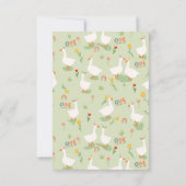 お馬鹿なガチョウの子供たち 1歳の誕生日 サンキューカード (裏面)