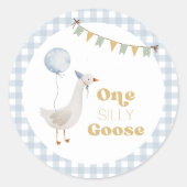 お馬鹿なガチョウの誕生日 ラウンドシール (正面)