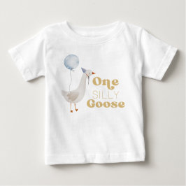 お馬鹿なガチョウの1歳の誕生日 ベビーTシャツ