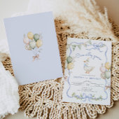 お馬鹿なガチョウ 青い少年 1歳の誕生日 招待状