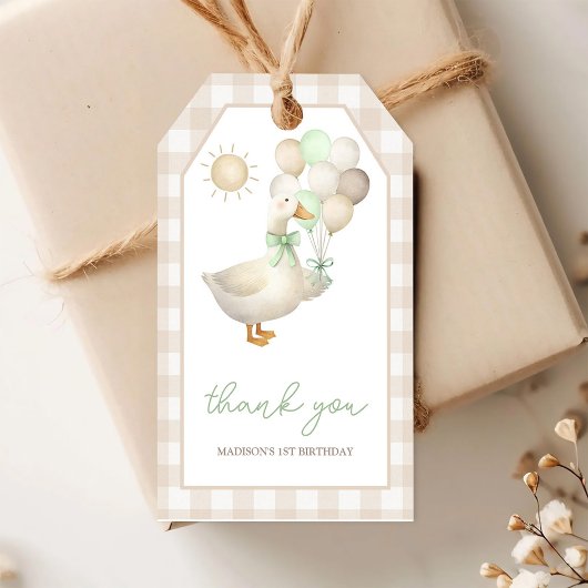 お馬鹿なガチョウ、風船 ギフトタグ