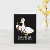 お馬鹿なキツネの看護師、面白い看護師、キツネ好き カード (黄色い花)