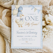 お馬鹿なグースの誕生日 ファーストバースデー招待状 招待状