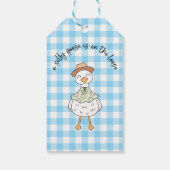 お馬鹿なグース ブルー 誕生日 ギフトタグ (裏面)