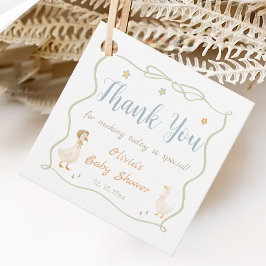 お馬鹿なゴースのベビーシャワー感謝祭 フェイバータグ