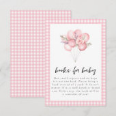 お馬鹿な水彩少女ベイビーシャワー エンクロージャーカード (正面/裏面)