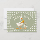 お馬鹿な水玉模様のギングムのお礼カード 招待状 (正面)