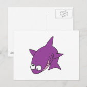 お馬鹿な紫のサメ ポストカード (正面/裏面)