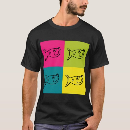 お馬鹿な魚 Tシャツ (正面)