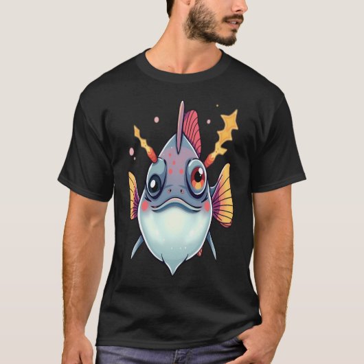 お馬鹿な魚 Tシャツ (正面)