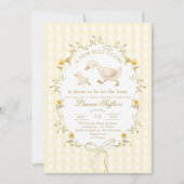 お馬鹿な黄色いベイビーシャワー（性別は問わないよ） 招待状 (正面)