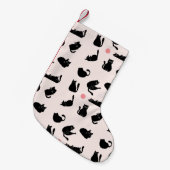 お馬鹿な黒猫 スモールクリスマスストッキング (正面 (吊り時))